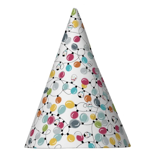 Vintage Neon Penguin Weihnachtsballons Partyhütchen (Rechts)