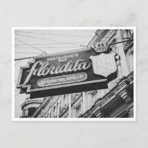 Vintage-Neon-Schild am Floridita Bar in Havanna, K Postkarte