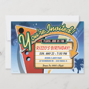 Vintage Neon Sign Party Einladungen