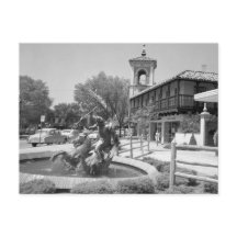 Vintage Neptune Springbrunnen Schwarz Weiß Kansas 