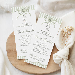 Vintage Neu im Club Golf Baby Shower Programm