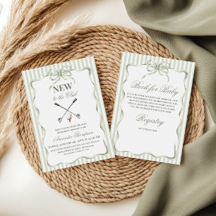 Vintage Neu im Club Neutral Golf Baby Shower Einladung