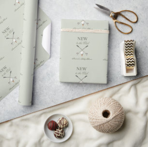 Vintage Neu im Club Neutrale Golf-Baby-Party Geschenkpapier