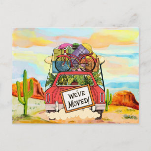 Vintage neue Adresse Postkarte