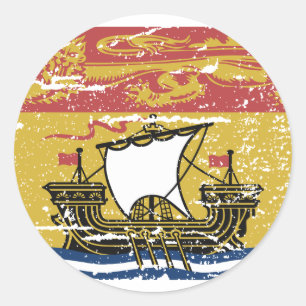 Vintage NEUE BRUNSWICK-Fahne Runder Aufkleber