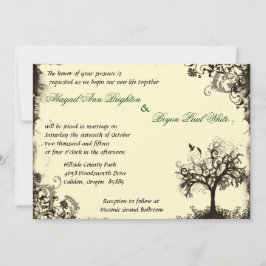 Vintage neue Lebenseinladung in Cremefarben Einladung