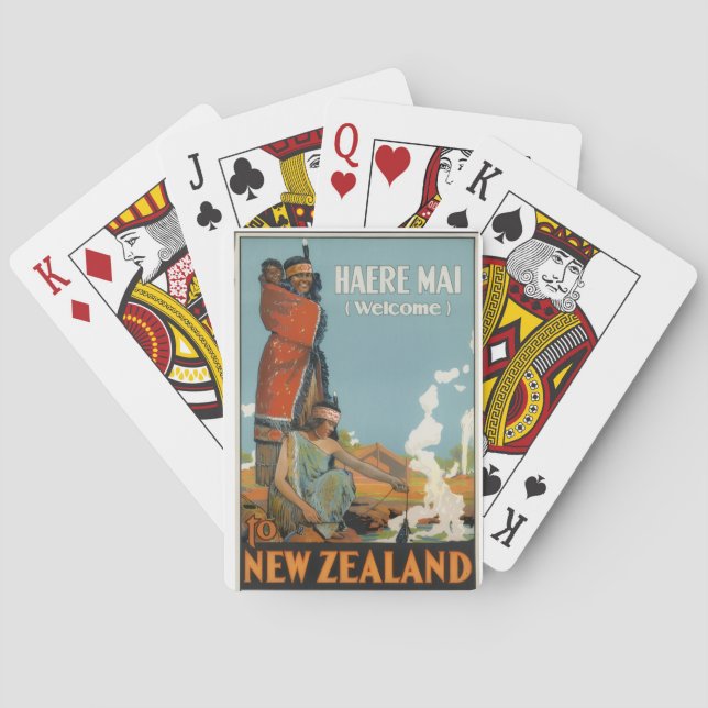 "Vintage Neuseeland" Spielkarten (Rückseite)