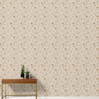 Vintage neutrale floral zarte Cottagecore Tapete