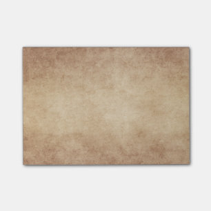 Vintage neutrales braunes Tan-Pergament-Papier im Post-it Klebezettel