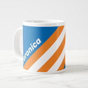 Vintage New Amsterdam Streifen mit Namen Jumbo-Tasse