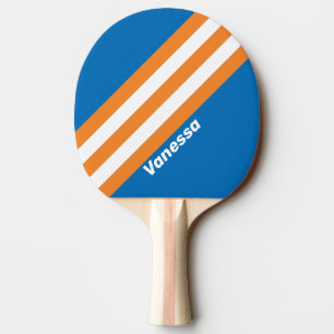 Vintage New Amsterdam Streifen mit Namen Tischtennis Schläger