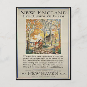 Vintage New England Reise-Postkarte Postkarte
