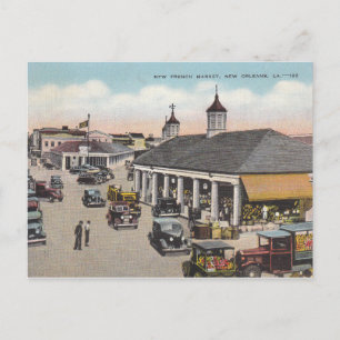 Vintage New French Market New Orleans Louisiana Postkarte