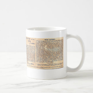 Vintage New Jersey Geschichte Tasse