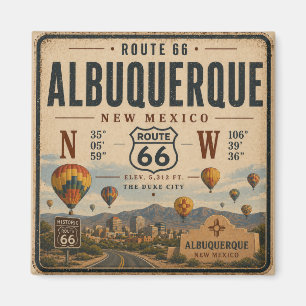 Vintage New Mexico Highway Andenken Magnet