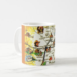 Vintage New Mexico Map Kaffeetasse