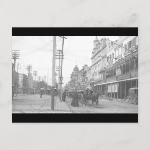 Vintage New Orleans Canal St. vom Clay Monument Postkarte