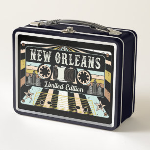 Vintage New Orleans City limitierte Auflage Metall Brotdose