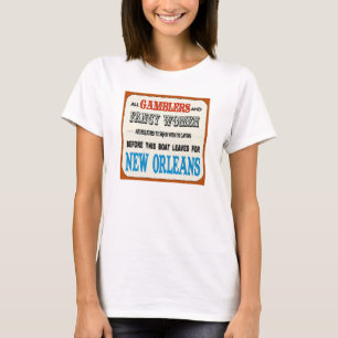 Vintage-New-Orleans-Glücksspieler-Plakat T-Shirt