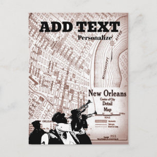Vintage New Orleans Karte