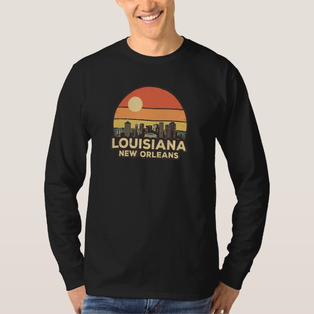 Vintage New Orleans Skyline T-Shirt (Vorderseite)