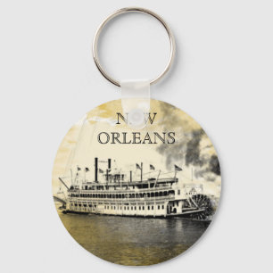 Vintage New Orleans Stern Wheeler Schlüsselkette Schlüsselanhänger