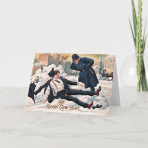 Vintage: New Year Feiertagskarte