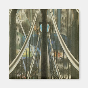 Vintage-New-York-Architektur, Brooklyn Bridge Magnet