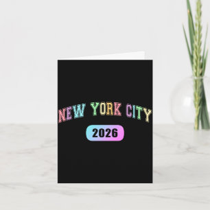 Vintage New York City 2026 Urlaub Reise Ferien Karte