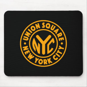 Vintage New York City Circle Union Square Gold Mousepad