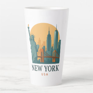 Vintage New York City Latte Tasse – Minimalistisch