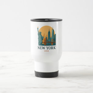 Vintage New York City – Minimalist Reisen Reisebecher