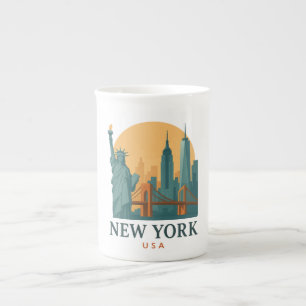 Vintage New York City – Minimalistischer Reisearti Prozellantasse
