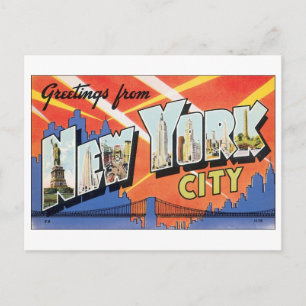 Vintage New York City Postkarte