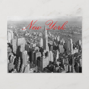 Vintage New York City Script Postcard Postkarte