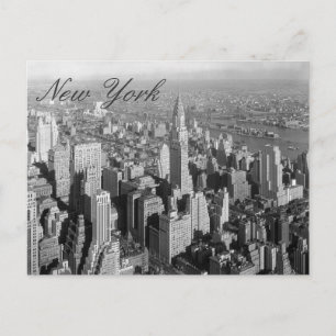 Vintage New York City Script Postcard Postkarte