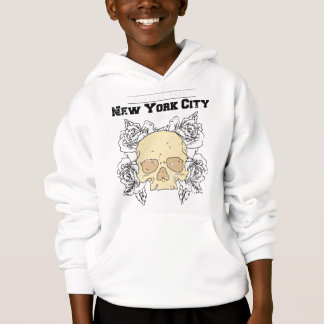 Vintage New York City Skull & Roses Kapuzenpullove Hoodie