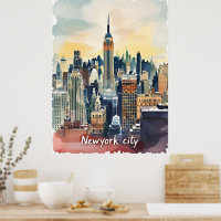Vintage New York City Skyline | Modernes Urban