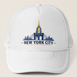 Vintage-New-York-City-Skyline-Truckerhut Truckerkappe
