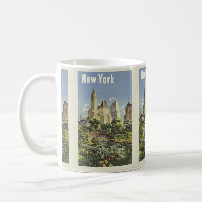 Vintage New York City Travel Kaffeetasse (Links)