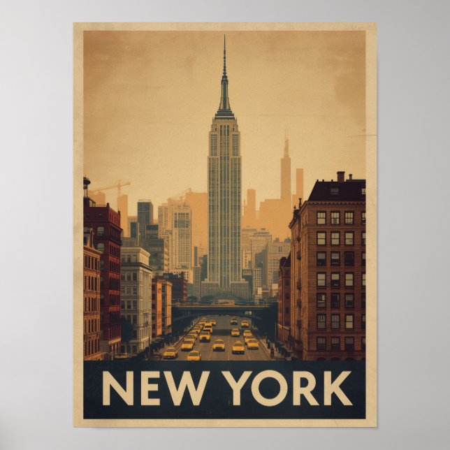 Vintage New York City Travel Poster (Vorne)