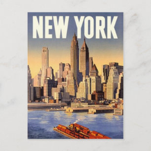 Vintage New York City, USA - Postkarte