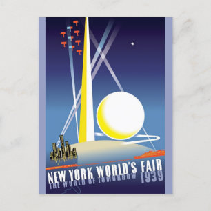 Vintage New York City Weltausstellung Postkarte