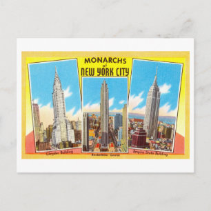 Vintage New York City Wolkenkratzer Postkarte