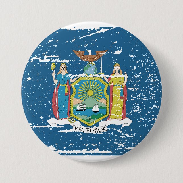 Vintage NEW YORK Flagge Button (Vorderseite)