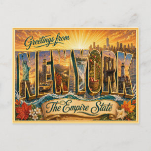 Vintage-New-York-Gruß von der Postkarte