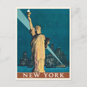 Vintage New York Lady Liberty Postcard Feiertagspostkarte