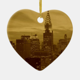 Vintage New York Manhattan Keramikornament