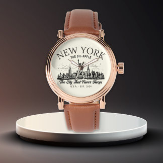 Vintage New York Men’s Watch | Classic NYC Skyline Armbanduhr
