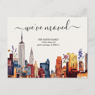 Vintage New York Neue Adresse Umzugsankündigung Postkarte